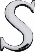 C1565 2 S-PC Heritage Brass Alphabet S Pin Fix 51mm &lpar;2"&rpar; Polished Chrome Finish