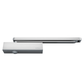 L23558 - BRITON 2321B&period;T&period;SES Size 2-4 Cam Action Door Closer with Trimplate Cover - Silver &lpar;Pull side of door or pull side transom&rpar;