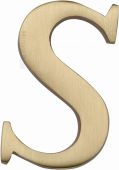 C1565 2 S-SB Heritage Brass Alphabet S Pin Fix 51mm &lpar;2"&rpar; Satin Brass Finish