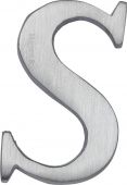 C1565 2 S-SC Heritage Brass Alphabet S Pin Fix 51mm &lpar;2"&rpar; Satin Chrome Finish