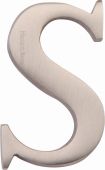 C1565 2 S-SN Heritage Brass Alphabet S Pin Fix 51mm &lpar;2"&rpar; Satin Nickel Finish