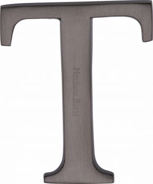 Click Here To Enlarge This Photo Of C1565 2 T-MB Heritage Brass Alphabet T Pin Fix 51mm &lpar;2"&rpar; Matt Bronze Finish