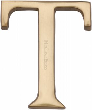 Click Here To Enlarge This Photo Of C1565 2 T-PB Heritage Brass Alphabet T Pin Fix 51mm &lpar;2"&rpar; Polished Brass Finish