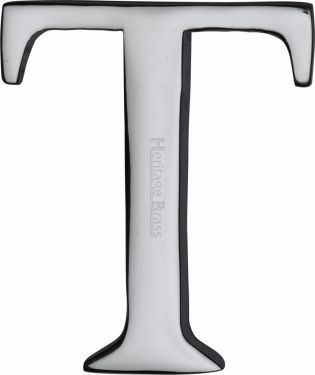 Click Here To Enlarge This Photo Of C1565 2 T-PC Heritage Brass Alphabet T Pin Fix 51mm &lpar;2"&rpar; Polished Chrome Finish