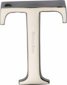 C1565 2 T-PNF Heritage Brass Alphabet T Pin Fix 51mm &lpar;2"&rpar; Polished Nickel Finish