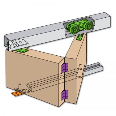 Click Here To Enlarge This Photo Of L17963 - HENDERSON HF40&sol;30 Husky 40kg Folding Track Sliding Door Gear suits up to 3000mm Opening Width &lpar;Max 4 Doors&rpar;