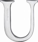 C1565 2 U-SC Heritage Brass Alphabet U Pin Fix 51mm &lpar;2"&rpar; Satin Chrome Finish