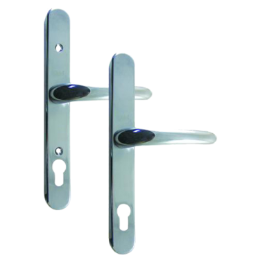 Click Here To Enlarge This Photo Of L17789 - Yale Polished Chrome Espagnolette Handles R&sol;H - 92mm Centres - Adjustable Screw Centres - 270mm Backplate