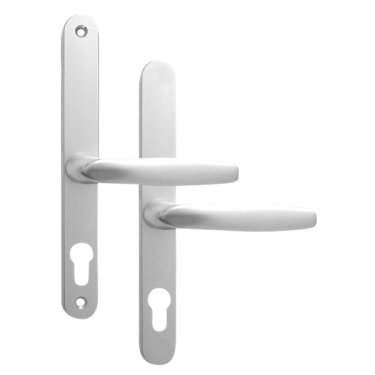 Click Here To Enlarge This Photo Of L18444 - Fullex White Espagnolette Handles - 68mm Centres - 215mm Screw Centres - 244mm Backplate