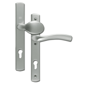 L18460 - WINKHAUS Silver Espagnolette Handles R&sol;H - 92mm Centres - 214mm Screw Centres - 260mm Backplate