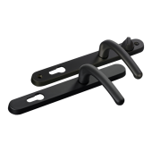 L25739 - Fab & Fix Black Espagnolette Handles - 92&sol;62mm Centres - 211mm Screw Centres - 243mm Backplate