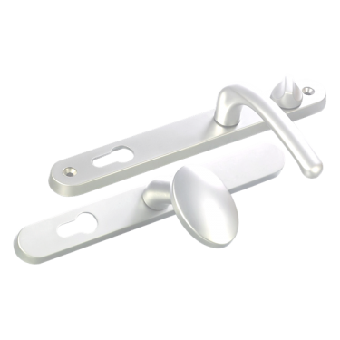 Click Here To Enlarge This Photo Of L25740 - Fab & Fix White Espagnolette Handles - 92&sol;62mm Centres - 211mm Screw Centres - 243mm Backplate