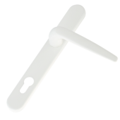 L28979 - Trojan White Espagnolette Handles - 92mm Centres - 210mm Screw Centres - 240mm Backplate