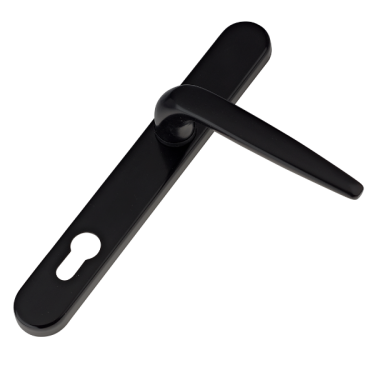Click Here To Enlarge This Photo Of L28980 - Trojan Black Espagnolette Handles - 92&sol;62mm Centres - 210mm Screw Centres - 240mm Backplate