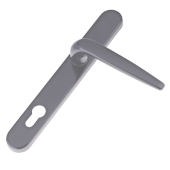 L28983 - Trojan Silver Espagnolette Handles - 92&sol;62mm Centres - 210mm Screw Centres - 240mm Backplate