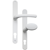 L29815 - Fab & Fix White Espagnolette Handles - 92&sol;62mm Centres - 240mm Screw Centres - 270mm Backplate