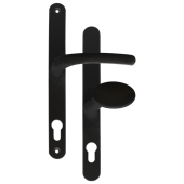 L29819 - Fab & Fix Black Espagnolette Handles - 92&sol;62mm Centres - 240mm Screw Centres - 270mm Backplate