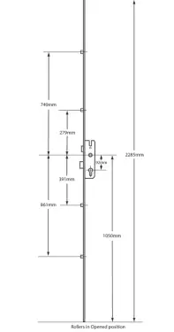Click Here To Enlarge This Photo Of L11748 - GU Latch & Deadbolt Single Spindle Multipoint Lock - 4 Roller - 35&sol;92 - 16mm Faceplate &lpar;6-32580-01-0-1&rpar;