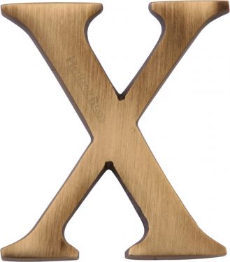 Click Here To Enlarge This Photo Of C1565 2 X-AT Heritage Brass Alphabet X Pin Fix 51mm &lpar;2"&rpar; Antique Brass Finish