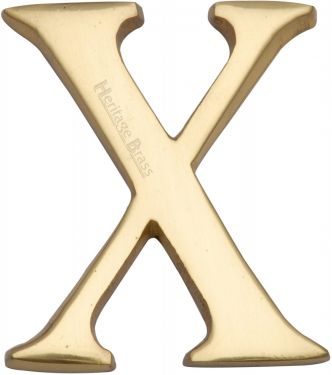 Click Here To Enlarge This Photo Of C1565 2 X-PB Heritage Brass Alphabet X Pin Fix 51mm &lpar;2"&rpar; Polished Brass Finish