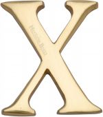 C1565 2 X-PB Heritage Brass Alphabet X Pin Fix 51mm &lpar;2"&rpar; Polished Brass Finish