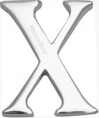 C1565 2 X-PC Heritage Brass Alphabet X Pin Fix 51mm &lpar;2"&rpar; Polished Chrome Finish