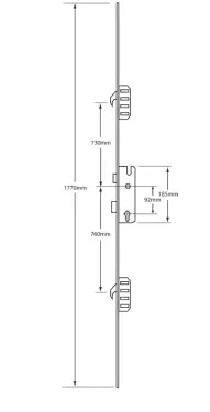 Click Here To Enlarge This Photo Of L17413 - WINKHAUS Cobra Latch & Deadbolt Split Spindle Multipoint Lock - 2 Hook - 55&sol;92 - 20mm Radius Faceplate &lpar;2949172&rpar;