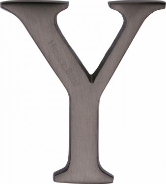 Click Here To Enlarge This Photo Of C1565 2 Y-MB Heritage Brass Alphabet Y Pin Fix 51mm &lpar;2"&rpar; Matt Bronze Finish