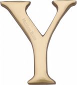 C1565 2 Y-PB Heritage Brass Alphabet Y Pin Fix 51mm &lpar;2"&rpar; Polished Brass Finish