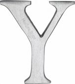 C1565 2 Y-SC Heritage Brass Alphabet Y Pin Fix 51mm &lpar;2"&rpar; Satin Chrome Finish