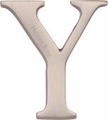 C1565 2 Y-SN Heritage Brass Alphabet Y Pin Fix 51mm &lpar;2"&rpar; Satin Nickel Finish