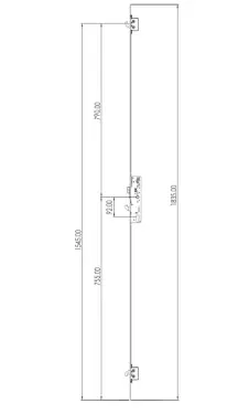 Click Here To Enlarge This Photo Of L26608 - YALE YS170 Latch & Hookbolt Split Spindle Mulitpoint Lock - 2 Hook - 45&sol;92 - 20mm Square Faceplate &lpar;YS170-3HDS&rpar;