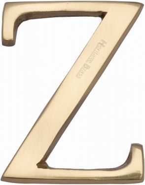 Click Here To Enlarge This Photo Of C1565 2 Z-PB Heritage Brass Alphabet Z Pin Fix 51mm &lpar;2"&rpar; Polished Brass Finish