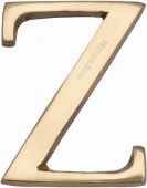 C1565 2 Z-PB Heritage Brass Alphabet Z Pin Fix 51mm &lpar;2"&rpar; Polished Brass Finish