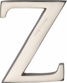 C1565 2 Z-PNF Heritage Brass Alphabet Z Pin Fix 51mm &lpar;2"&rpar; Polished Nickel Finish