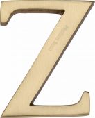 C1565 2 Z-SB Heritage Brass Alphabet Z Pin Fix 51mm &lpar;2"&rpar; Satin Brass Finish