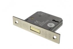 Atlantic - ALKDEAD3LK3SN 3 Lever Key Deadlock &lbrack;CE&rsqb; 3" - Satin Nickel