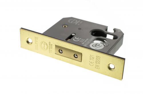 Click Here To Enlarge This Photo Of Atlantic - ALKDEADE25PB Euro Profile Mortice Deadlock &lbrack;CE&rsqb; 2&period;5" - Polished Brass