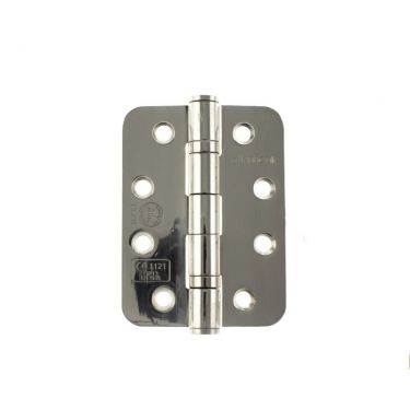 Click Here To Enlarge This Photo Of Atlantic - AHR1433PSS&lpar;3&rpar; Grade 13 Fire Rated Radius Corner Ball Bearing Hinges 4" x 3" x 3mm - Polished Stainless Steel &lpar;Pack of 3&rpar;