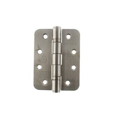 Click Here To Enlarge This Photo Of Atlantic - AHR1433SSS&lpar;3&rpar; Grade 13 Fire Rated Radius Corner Ball Bearing Hinges 4" x 3" x 3mm - Satin Stainless Steel &lpar;Pack of 3&rpar;