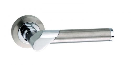 Click Here To Enlarge This Photo Of Atlantic - M125SNCP Mediterranean 'Tunis' Lever on Round Rose - Satin Nickel&sol;Polished Chrome