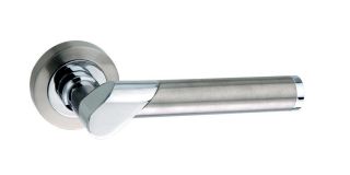 Atlantic - M125SNCP Mediterranean 'Tunis' Lever on Round Rose - Satin Nickel&sol;Polished Chrome