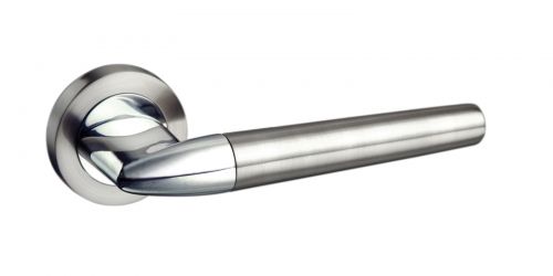 Click Here To Enlarge This Photo Of Atlantic - M191SNCP Mediterranean 'Toulon' Lever on Round Rose - Satin Nickel&sol;Polished Chrome