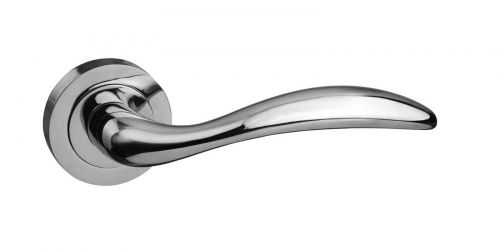 Click Here To Enlarge This Photo Of Atlantic - M77CP Mediterranean 'Ancon' Lever on Round Rose - Polished Chrome