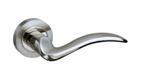 Atlantic - M85SNNP Mediterranean 'Valencia' Lever on Round Rose - Satin&sol;Polished Nickel