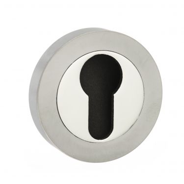 Click Here To Enlarge This Photo Of Atlantic - MESCESNNP Mediterranean Euro Escutcheons on Round Rose - Satin&sol;Polished Nickel