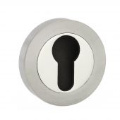 Atlantic - MESCESNNP Mediterranean Euro Escutcheons on Round Rose - Satin&sol;Polished Nickel