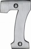 C1566 7-SC Heritage Brass Numeral 7 Face Fix 76mm &lpar;3"&rpar; Satin Chrome Finish