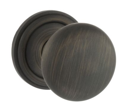 Click Here To Enlarge This Photo Of Atlantic - OE58MMKUB Old English 'Harrogate' Solid Brass Mushroom Mortice Knob on Concealed Fix Rose - Urban Bronze
