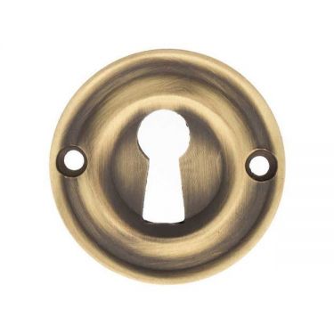 Click Here To Enlarge This Photo Of Atlantic - OERKEMAB Old English Solid Brass Standard Key Escutcheons - Matt Antique Brass